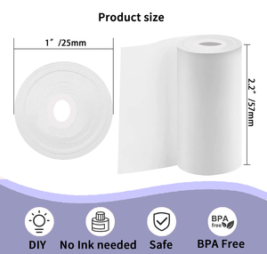 <span class=keywords><strong>Papier</strong></span> thermique sans mandrin pour imprimante instantanée pour enfants, <span class=keywords><strong>papier</strong></span> <span class=keywords><strong>de</strong></span> recharge pour appareil photo instantané pour enfants, imprimante thermique 57x25mm - Product Image 3
