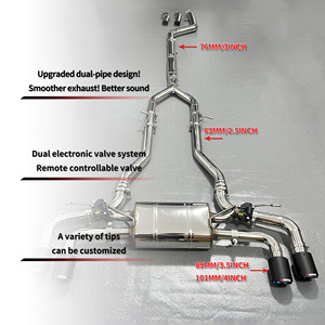 Système d'échappement Cat-Back en acier inoxydable avec soupape électronique pour BMW 530E G30 B48 2.0T 545E, son puissant - Product Image 2