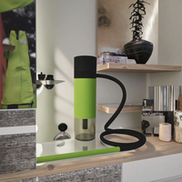Chicha électronique portable moderne et durable pour voiture, avec tuyau en acrylique carré laqué givré, plusieurs modèles disponibles