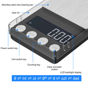 Новый дизайн, компактные портативные весы, цифровая маленькая прецизионная платформа, карманные ювелирные изделия, Алмазные Весы - Product Image 4