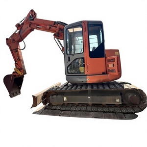 รถขุดฮิตาชิ Zaxis 75UR มินิแบบตีนตะขาบ มือสอง พร้อมบุ้งกี๋ขุด สีส้ม ติดตั้งบนแทร็ก แขนไฮดรอลิก น้ำหนัก 8 ตัน รถขุดขนาดกลาง - Product Image 1