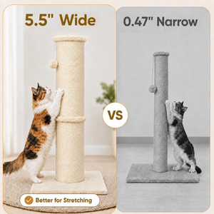 Rascador para Gatos de 32 Pulgadas de Alto, Rascador de Sisal Natural de 5.5 Pulgadas de Diámetro, Resistente a los Arañazos y Duradero - Product Image 3