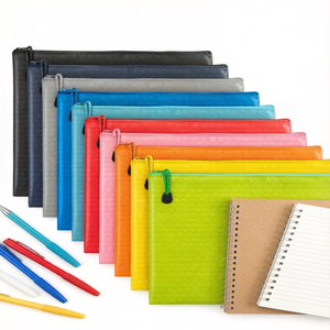 colorful A4 file <b>bag</b> for school, student stationery pouch, school <b>document</b> storage <b>bag</b>, cute zipper file pouch - Product Image 2