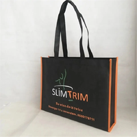 Sacs fourre-tout non tissés réutilisables écologiques enroulables sacs à provisions non tissés d'épicerie avec Logos pour Boutique