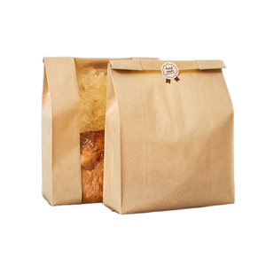 Sacchetti di pane per finestre trasparenti all'ingrosso con carta Kraft arrotolati di Stock di bordo sacchetti di pane tostato per l'imballaggio alimentare per l'articolo caldo di <span class=keywords><strong>Amazon</strong></span> - Product Image 2