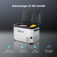 AD55 Alpicool Camping 12V DC/AC Compresseur Réfrigérateur de voiture à double zone Congélateurs électroniques portables Mini réfrigérateur Voiture Maison Double usage