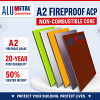 Fournisseur Or Vérifié Panneau ACP 4mm PVDF Matériau Composite Aluminium Ignifuge A2 CE SGS pour Façade Fabricant OEM Extérieur