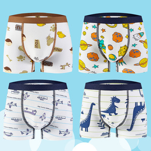 Culottes en coton personnalisées pour enfants, sous-vêtements pour tout-petits, boxers mignons pour garçons, lot de 4 pièces, boxers pour garçons - Product Image 2