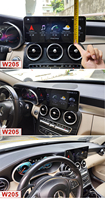 Lecteur stéréo de voiture ultra-fin 12,3 pouces à écran tactile complet pour Mercedes Benz C W205 C300 C63 C200 NTG 5.0 Radio multimédia de voiture