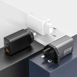 65W Gan ad alta velocità pieghevole scrivania statico USB caricatore da parete con Logo personalizzato pieghevole adattatore per cellulare con protezione OTP - Product Image 5