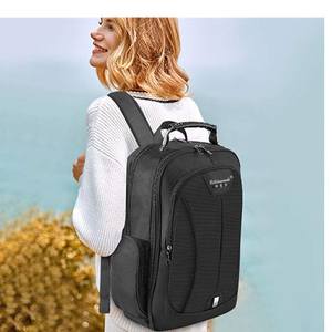 Mochila de Lona Personalizada para Portátil de 17 Pulgadas, Estilo Casual, Color Sólido, para Trabajo o Escuela - Product Image 4