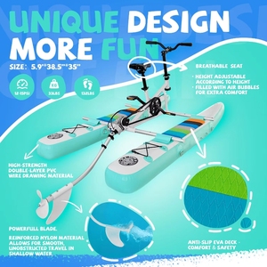 Bateaux à pédales gonflables flottantes pour vélo aquatique eau à pédales nouvelle collection 2022 - Product Image 2