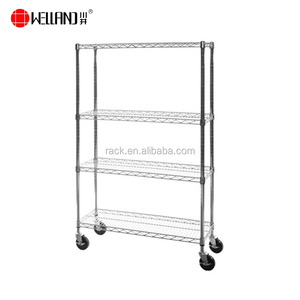 Estantería de alambre resistente ajustable de metal cromado de 4 niveles NSF, estantería de almacenamiento de alambre, sistemas de estanterías resistentes de 4 niveles - Product Image 4