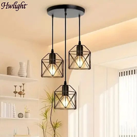 Luminaire suspendu LED décoratif vintage en fer industriel pour salle à manger, cuisine, café, bar, hôtel, projet, décoration intérieure