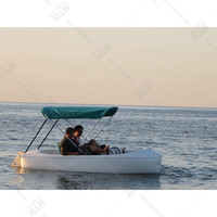 Bateaux à pédales électriques à deux places en plastique PE pour jeux aquatiques d'usine à vendre