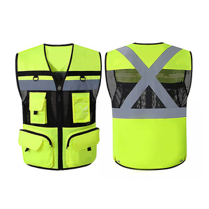 Chaleco de Seguridad Reflectante de Alta Visibilidad, Transpirable, con Múltiples Bolsillos, Ropa de Trabajo - Product Image 1
