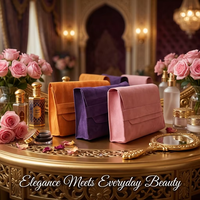 Pochette en velours rose écologique personnalisable avec logo pour colliers, bagues, lunettes et bracelets