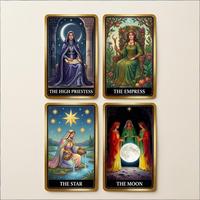 Cartas de Juego Impresas Personalizadas, Baraja de Cartas del Tarot, Caja Personalizada, Impresión de Embalaje, Cartas de Juego