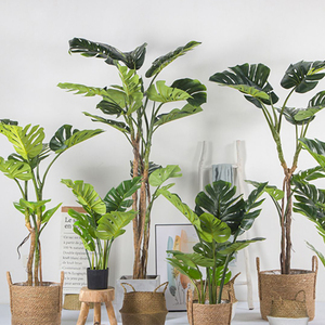Plantas verdes artificiales de plástico para decoración del hogar, árboles Monstera, bonsái, 120cm - Product Image 1