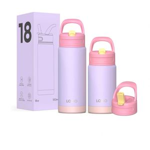 Bouteille isotherme sport en acier inoxydable sans BPA de 18 oz avec poignée, étanche, pour eau bouillante, isolation sous vide de 12 à 24 heures - Product Image 1