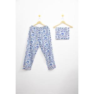 Ensemble de pyjama en satin de coton imprimé exclusif - Vêtement de nuit respirant à taille élastique pour femmes, pour les vacances et l'usage quotidien, prix de gros - Product Image 1