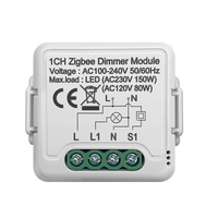 Módulo Interruptor Regulador de Luz de 1/2 Canal y 2 Vías Tuya Zigbee 3.0 Smart Life
