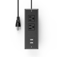 Multiprise encastrable pour conférence avec 2 prises CA et 2 ports USB-C – Prise de courant de bureau pour table d'appoint ou table de chevet