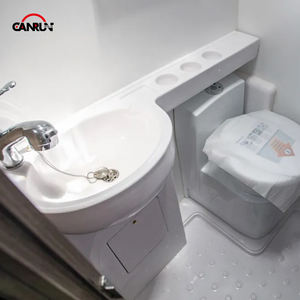 CANRUN Lavabo de salle de bain blanc en acrylique, lavabos muraux, égouttoir de <span class=keywords><strong>douche</strong></span>, accessoires pour <span class=keywords><strong>camping</strong></span>-<span class=keywords><strong>car</strong></span> et caravane - Product Image 3
