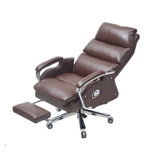 Yusen Executive Office Chair Genuine Leather Adjustable Armrest Swivel Reclining Ergonomic Chair For Long Term Sitting - Product Image 2
