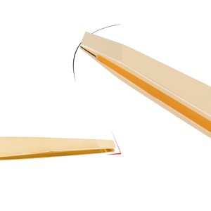 Pinzas para Cejas de Acero Inoxidable Dorado con Punta Inclinada, Ligeras y Duraderas, Venta al por Mayor Directa de Fábrica, Envío Rápido (GZ RTS), Pedidos Mixtos al por Mayor - Product Image 2
