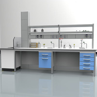 Cartmay, design moderne, poste de travail de laboratoire en résine phénolique, résistant aux produits chimiques, ignifuge, mobilier de laboratoire, table, école, hôpital