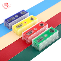 Color Plastic Prepared Microscope Slides 12 Items Different Type Biological Microscope Slides Children Kids Plastic Slides