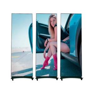 P2.5 640x1920mm foldable LED <b>poster</b> display ultra thin interactive plug and play digital signage suitable for retail exhibitions - Product Image 1