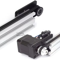 Paket Aktuator Linear V-Slot NEMA 17 dengan Kit Penggerak Sabuk DIY dan Motor Stepper Nema 17 untuk Openbuilds 500mm