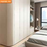 Armoire de rangement autoportante moderne en bois sur mesure Wision Factory, en MDF, pour appartement, chambre, hôtel, mobilier écologique