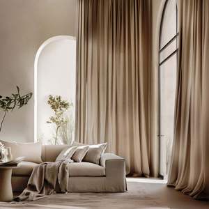 Muestra <span class=keywords><strong>de</strong></span> Tela <span class=keywords><strong>de</strong></span> Cortina Opaca Personalizada Jinchan <span class=keywords><strong>para</strong></span> Dormitorio y Sala <span class=keywords><strong>de</strong></span> Estar, Textura <span class=keywords><strong>de</strong></span> Lino, Oscurecedora <span class=keywords><strong>de</strong></span> Habitaciones - Product Image 5