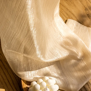Rideaux transparents scintillants en crêpe brillante Offre Spéciale, rideau en voile transparent en tissu organza polyester pour hôtel de bureau à domicile - Product Image 4