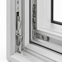 Fenêtre PVC insonorisée française, fenêtre en plastique moderne personnalisée, économie d'énergie, double vitrage, fenêtre à battants résidentielle