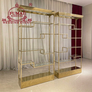 Étagères de présentation de bar en acier inoxydable pour la décoration de mariage, fabrication professionnelle - Product Image 2
