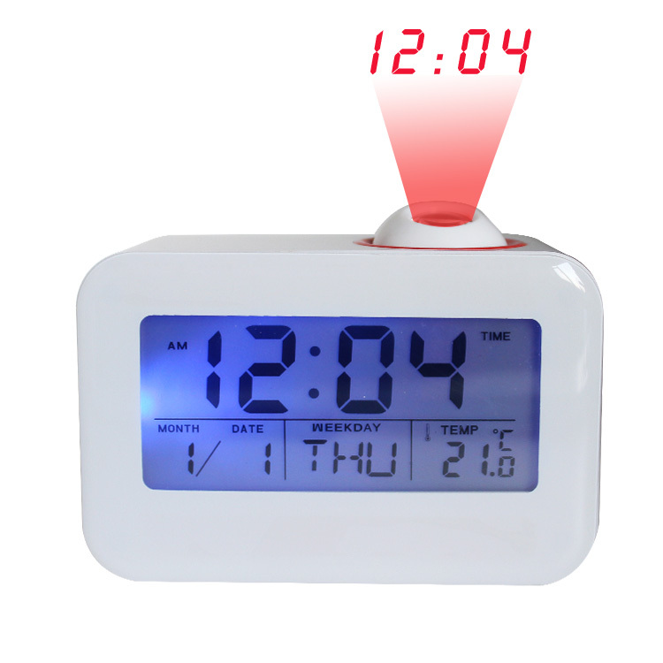 Digital Clock Creative New Blue LED Backlight Perpetual Calendar Electronic Alarm Clock Luminous Projection Digital Clock Band Temperature