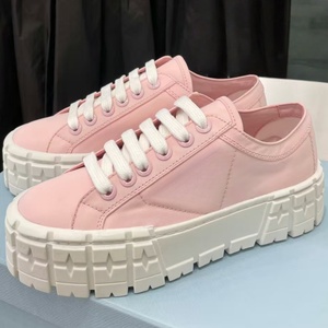 Baskets roses tendance pour femme, chaussures plates décontractées d'hiver, plateforme champignon confortable, tige en toile, antidérapantes, à bout épais - Product Image 5