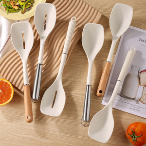 Ensemble de spatules en silicone, 6 pièces, ustensiles de cuisine antiadhésifs pour cuisiner et servir - Product Image 1
