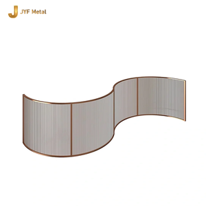 J445 Stainless Steel Restaurant Partition Decorative Metal Screen Divider for Dining Area Interior Design - Product Image 4