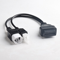 Cable adaptador de diagnóstico para motocicleta, divisor de conexión de 16 pines OBD2 a 4 pines + 6 pines (uno a dos)