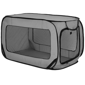 กรงสัตว์เลี้ยงแบบพกพาระบายอากาศได้กลางแจ้งบ้านแมวกันน้ำพับได้พร้อมซิปปิดรูปแบบทึบสำหรับแมวสุนัข - Product Image 2