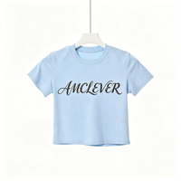 AMCLEVER T-shirt Slim Fit à Manches Courtes Tendance OEM ODM en Mélange de Coton 230g – L'Indispensable Basique pour la Garde-Robe Féminine