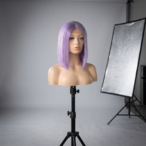 Perruque Bob Courte en Cheveux Brésiliens Cency, Grade 12A, Entièrement Nouée à la Main, Cuticules Intactes, Dentelle Frontale Transparente HD 13x4, Colorée - Product Image 3