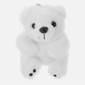 Cadeaux promotionnels bon marché, porte-clés en peluche douce personnalisés en forme d'ours <span class=keywords><strong>polaire</strong></span> blanc - Product Image 6