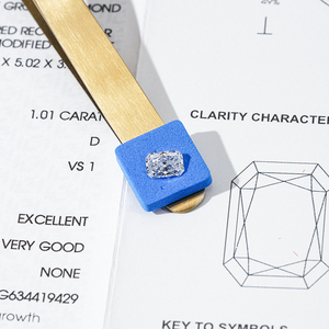 Diamant en vrac certifié IGI Starsgem, 1,0 ct, couleur DEF, pureté VVS, taille Radiant, diamants HPHT CVD, diamant cultivé en laboratoire - Product Image 3