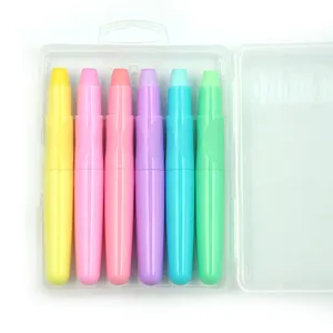ชุดปากกาดินสอสีรักษ์โลกสีมาการอง6ชิ้นดินสอสีสำหรับเด็กบิดมาการอง